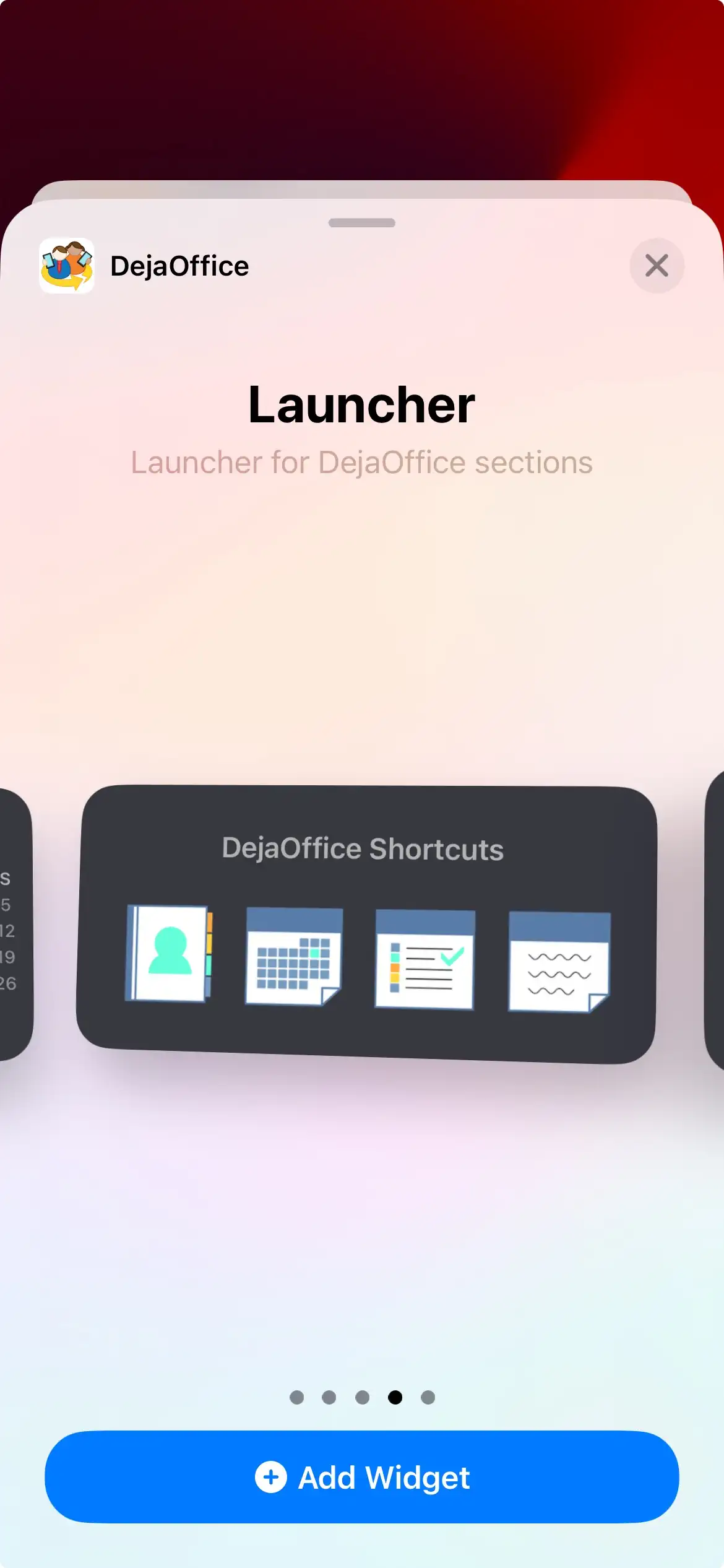 DejaOffice Shortcuts